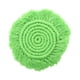 thumbnail image 1 of Mantel individual tejido a mano, antideslizante, lavable, resistente al calor, redondo, con borlas. Verde, 1 of 7