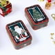 thumbnail image 4 of 6 latas de galletas navideñas con tapas, latas cuadradas de metal para galletas de caramelo, caja de regalo navideña de metal retro vacía, contenedores de hojalata navideña de gran capacidad para, 4 of 6