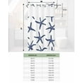 thumbnail image 6 of No Hook Shower Curtains with Snap in Liner, Navy Blue Starfish Coastal Waterproof Fabric Shower Curtain, Nautical Summer Beach Ocean Double Layers & See-Through Top Window Bathroom Curtains 36''x72'', 6 of 6