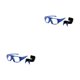 thumbnail image 2 of Qarigey Manténgase elegante y seguro con gafas deportivas ligeras Gafas de seguridad Gafas de seguridad Gafas multifuncionales Durable Azul Azul transparente 2Conjunto, 2 of 6