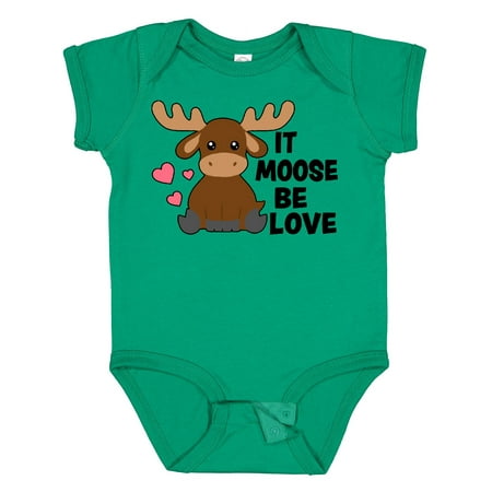 

Inktastic It Moose Be Love with Cute Moose Gift Baby Boy or Baby Girl Bodysuit