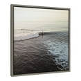 thumbnail image 2 of Kate and Laurel Sylvie La Jolla 1 Framed Canvas Wall Art by Rachel Bolgov, 22x22 Gray, Decorative Peaceful Beach Art for Wall, 2 of 8