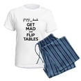 thumbnail image 5 of CafePress - Get Mad And Flip Tables Pajamas - Women's Short Sleeve Print T-Shirt and Pants Light Cotton Pajama Set, 5 of 7