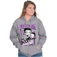 thumbnail image 4 of Kanji Style Cartoon Bring on the Boop Women Plus Size Zipper Hoodie Brisco Brands 5X, 4 of 5
