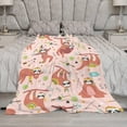 thumbnail image 3 of Sloth Blanket Sloth Gifts for Girls Women Sloth Throw Blanket for Kids Adults Soft Warm Cozy Fleece Blanket for Couch Sofa \u200bBed 50"x60", 3 of 6