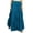 Teal Blue, variant on Bimba Women's Casual Wear Solid Crinkle Tiered Cotton Wrap Skirt- White