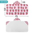 thumbnail image 4 of Yayeee Kids Hooded Towel with Hand Pockets Beach Soft Absorbent Bath Wrap 50 x 23.5 inch, Cartoon Strawberry, 4 of 5