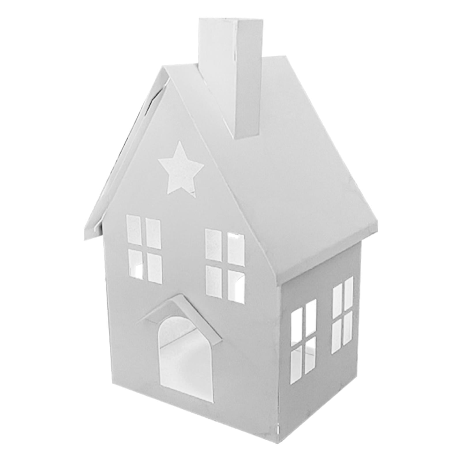 House Shape Candle Holder Vintage House Shaped Metal Lantern