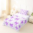 thumbnail image 3 of Erosebridal Purple Polka Dot Bow Twin Sheet Sets for Girls, Watercolor Ribbon Bedding for Women, 3 Pieces, 3 of 6