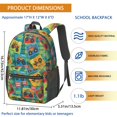 thumbnail image 3 of Monster Cartoon Truck Green Pattern 17" School Backpacks for Teens,Waterproof Oxford Fabric,S-Shape Padded Straps for School,Travel,Hiking,Camping, 3 of 6