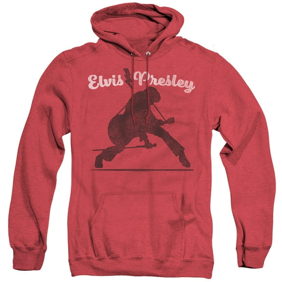 Elvis Presley Overprint Adult Heather Hoodie Sweatshirt