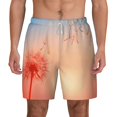 thumbnail image 2 of Goofa The Sunset of Dandelion Printed Men's Swim Trunks Board Shorts Quick Dry Mens Swimming Trunks with Compression Liner,Breathable Fit Hawaii Beach Shorts-Large, 2 of 9
