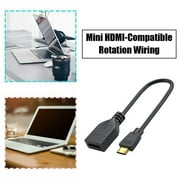 Mini HDMI-Compatible Adapter Cable Male to Female 4K 60Hz HD Audio Video Sync Extension Cord for Laptops, TVs, Monitors