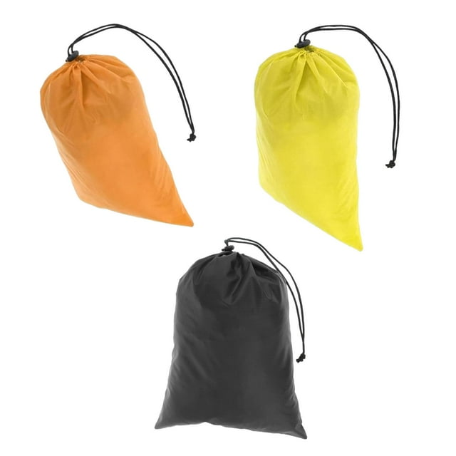 3x Ligero Playa al aire libre Natación Canoa Impermeable Cordón Seca Bolsas Mochila superior enrollada Ropa Zapatos Almacenamiento Bolsas de transporte Bolsas amarillo negro DYNWAVEMX Saco de cosas