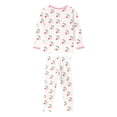 thumbnail image 3 of WIBACKER 2-7 Years Toddler and Little Girls' Long Sleeve Pajamas Set Cotton Top and Pants 2 Piece Sleepwear Pjs - Cherry, 3 of 12