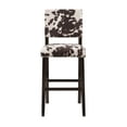 thumbnail image 2 of Linon Corey 30" Cow Print Bar Stool with Frame in Dark Espresso Wood, 2 of 12