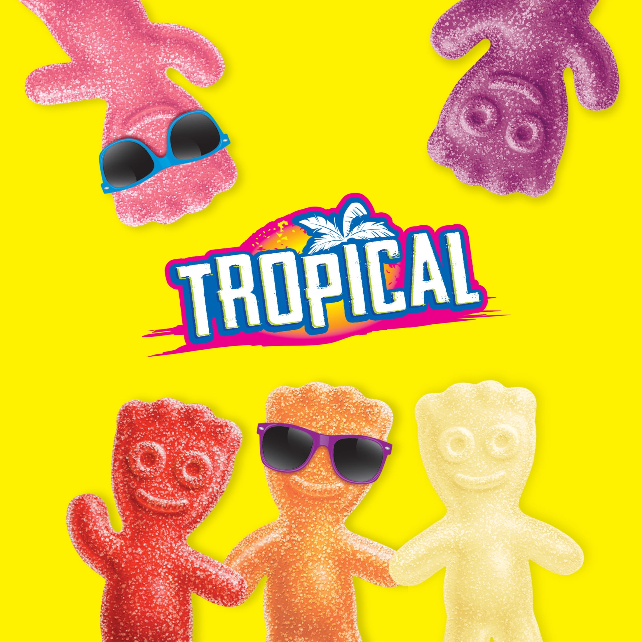 (5 pack) SOUR PATCH KIDS Tropical Soft & Chewy Gummy Candy, 8 oz