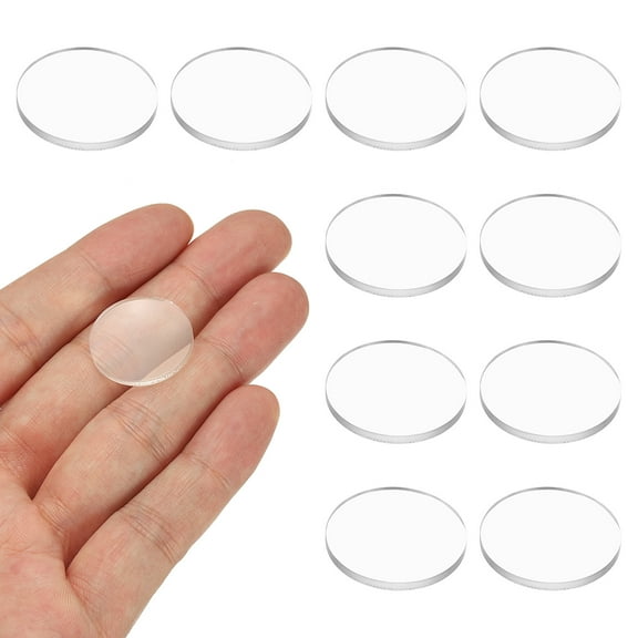 Uxcell 10 Pack Biconvex Lens, 20.6mm Dia. 106mm Focal Length Optical Lenses Magnifier Paperweight Acrylic Double Convex for DIY Office Desk Home Science Experiment Telescope