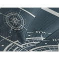 thumbnail image 4 of Ambesonne Compass Quilted Bedspread Set 2 Pcs, White Compass Design, Twin Size, Navy Blue and White, 4 of 5
