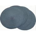 thumbnail image 3 of Fine Woven Placemats Decorative Dining Table Place Mat Topper for Holiday Dinner, Parties, Gatherings & More 15" Round Shape - Grey (8 Pieces), 3 of 5