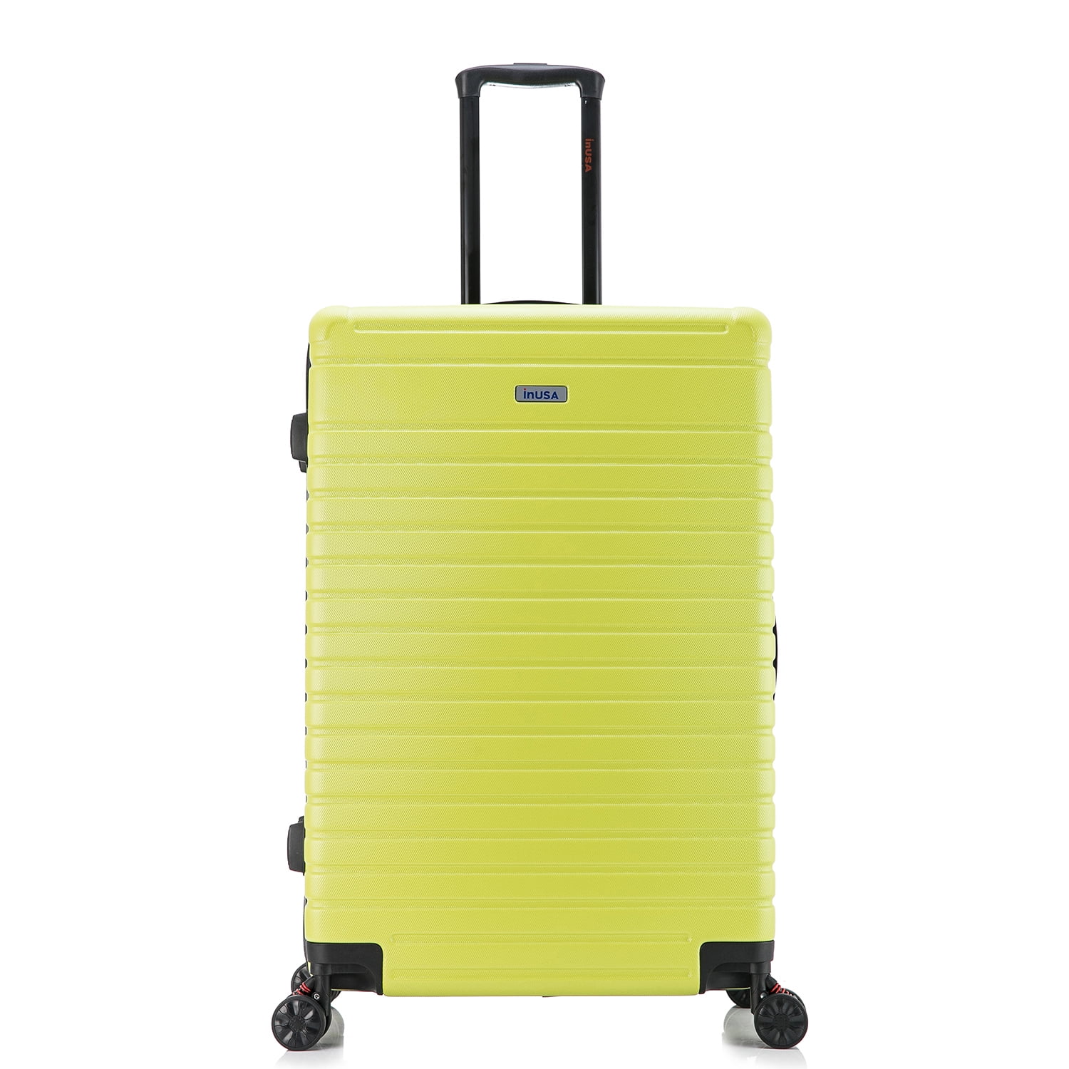 InUSA Deep 28" Hardside Lightweight Luggage with Spinner Wheels, Handle, Studs, Trolley, Green