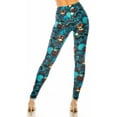 thumbnail image 2 of Creamy Soft Leggings Premium Women's Electric Blue Halloween Extra Plus, High Rise, Stretchy, Comfortable, 3X-5X Leggings - by USA Fashion™, 2 of 5