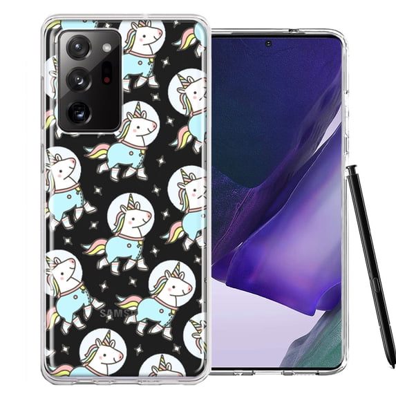 MUNDAZE For Samsung Galaxy Note 20 Ultra Space Unicorns Design Double Layer Phone Case Cover