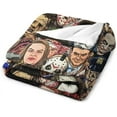 thumbnail image 3 of Horror Movie Halloween Michael Myers Printed Plush Throw Blanket, Ultra Soft Microfiber for Sofa Bedroom Living Room or Camping 40" x 50", 3 of 10