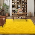 thumbnail image 4 of Janvonne Fluffy Area Rugs for Living Room,Bedroom,Dorms,5x7ft Soft Shaggy Sofa-side Carpet, Home Decor Aesthetic,Bright Yellow, 4 of 8