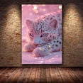 thumbnail image 4 of Mudket Framed Ready to Hang Pink Leopard Canvas Wall Art, Cute Trendy Cheetah Print Room Decor, Soft Dreamy Pastel Animal Wall Art for Bedroom, Living Room Decor - 30"L x 20"W, 4 of 10
