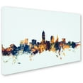 thumbnail image 2 of Trademark Fine Art "Cleveland Ohio Skyline Blue" Canvas Art by Michael Tompsett, 2 of 3