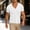 White, variant on Klisyaur Mens V Neck Shirt Short Sleeve Button Tops Ribbed Lightweight Knit Blouse for Men Fashion Outfit