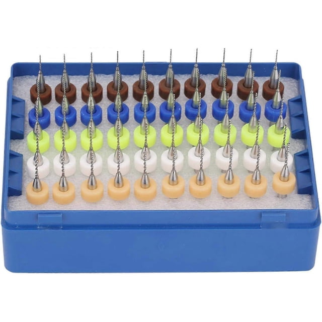 Micro Drill Bits-50pcs 0.5-0.9mm Carbide Micro Drill Bits