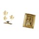 thumbnail image 5 of Escultura de hoja de resina, adorno para estantería, marco de cristal, soporte decorativo, coleccionable moderno para el hogar, regalo de cumpleaños o, 5 of 8