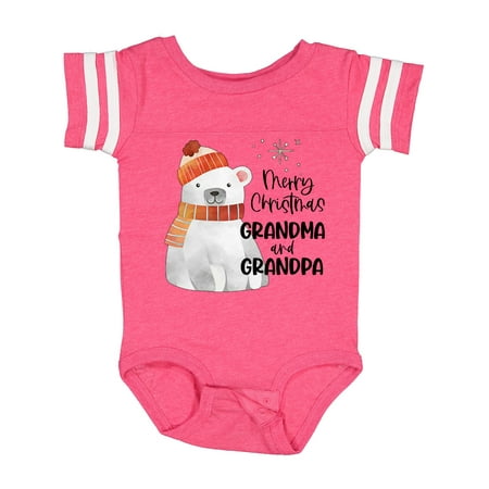 

Inktastic Merry Christmas Grandma and Grandpa Cute Polar Bear Gift Baby Boy or Baby Girl Bodysuit