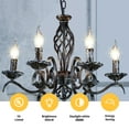 thumbnail image 4 of DAYBETTER Chandelier Light Bulbs, Candelabra Light Bulbs 60W Equivalent E12 LED Bulb Dimmable LED Light Bulbs 5000K Daylight 5.5W 600LM Flame Light Bulbs Tip Vintage CA11 Candle Light Bulbs, 5 Pack, 4 of 6