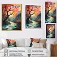 thumbnail image 4 of Designart "Sun Down Peaking Through Tree" Tree Floral Canvas Art Print, 4 of 5