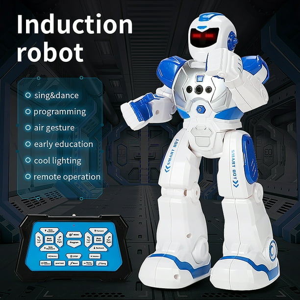 Robot Jouet Garcon 4 5 Ans Robot Enfant Programmable avec RC, Robot  Intelligent Geste ContrôLe,Chant Et La Danse,Rechargeable