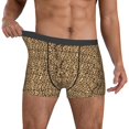 thumbnail image 2 of Salouo Leopard Print Brown Print Men's Boxer Briefs,Breathable Underwear Elastic Waistband Briefs for Men -X-Large, 2 of 8