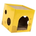 thumbnail image 1 of Casa Para Rascar Gatos, Forma De Queso, Escondite Para Gatos De Doble Capa, Garras De Papel Corrugado Multifunción Para Moler Para Descansar Y Hacer Ejercicio, 1 of 7