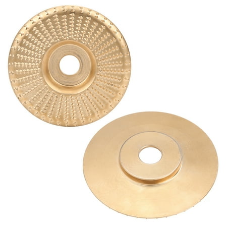 

Ymiko 100mm Grinding Wheel Grinding Disc 2Pcs Grinding Wheel Golden Flat Edge Arc Angle Grinder Sanding Carving Shaping Disc 100mm