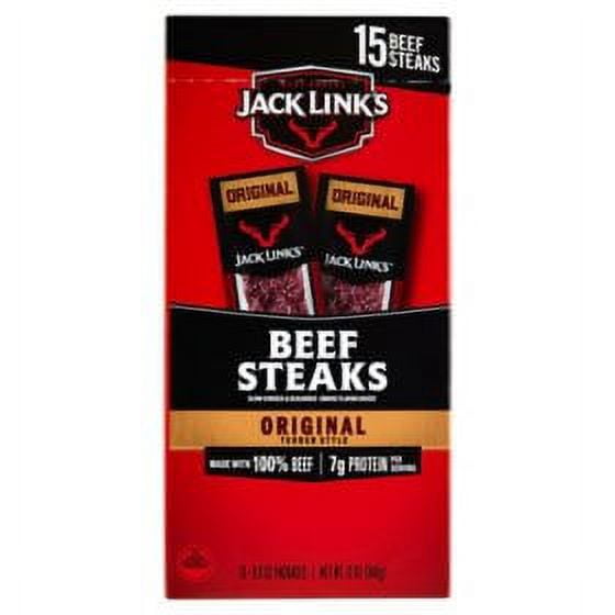 Jack Link’s Original Tender Style Beef Steak, 15 count.pack of 2
