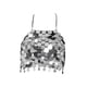 thumbnail image 4 of Halter Bra Top Lentejuelas Crop Top Outfit Backless Dance Wear Sin mangas Sparkly Crop Halter Top Camisole Cami Top para Nightclub Rave Summer Yinane Top corto de lentejuelas, 4 of 7