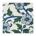 thumbnail image 4 of BANET  Hand Block Printed Floral Square Cotton Tablecloth white, 4 of 8