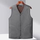 thumbnail image 5 of Chaleco cálido de otoño e invierno para hombres de mediana edad con forro polar Chaqueta gruesa para papá Chaleco básico para abuelo, 5 of 6