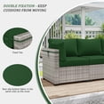 thumbnail image 4 of Pakunoda 8Pcs Cushion Covers for Outdoor Furniture, Waterproof Patio Cushion Covers Replacement Slipcovers with Zipper, Washable Reusable Outdoor Cushion Covers Green, Covers Only, 4 of 7