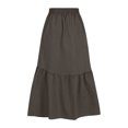 thumbnail image 6 of Efsteb Skirts for Women High Waist Pleated Long Skirt Comfy Casual Fashion Spring Fall Solid Color Skirts (Dark Gray,M), 6 of 6