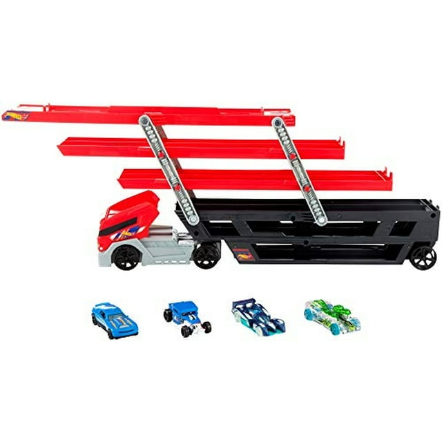 Hot Wheels MEGA Transportador+ 4 Autos Vehículos