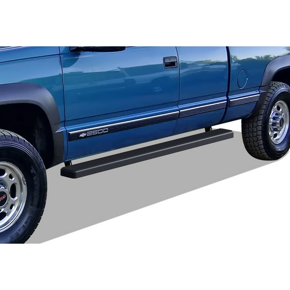 APS Running Boards 5in Black Compatible with Chevy GMC CK 1988-1998 Extended Cab (Include Z71) (Will Not Work on Vehicles with Power Boards) (Nerf Bars Side Steps Side Bars)