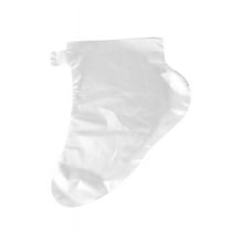 Mictong disposable foot mask cover in extended bag, anti dry and crack foot mask cover, waterproof shoe cover, plastic foot cover, 100PCS, white